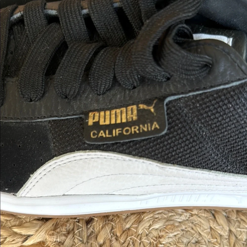 Puma California Black Suede Low Top Sneakers Men’s Size 10 - Picture 4 of 11
